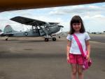Chrystal and the spotter plane.